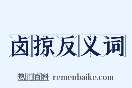 卤掠反义词是什么意思的图片